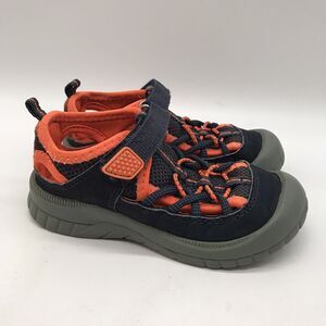Oshkosh B'gosh Boys Bump Toe Sneakers Gray and Orange Kids 8 Hook & Loop Shoes